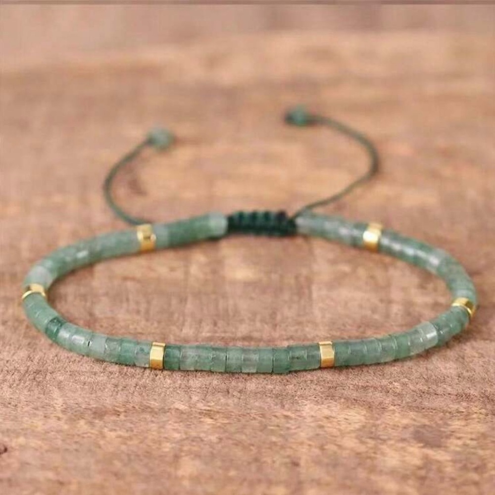 NWT Green Beaded Slide Bracelet